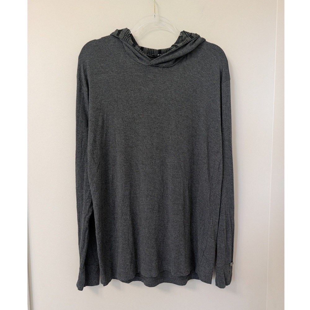 Two Blind Brothers Mens Charcoal Gray Bamboo Rayon Blend Hoodie Sweatshirt L
